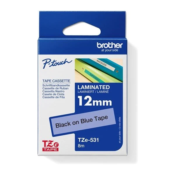 Brother TZe-531 páska čierna na modrom 12 mm - Pásky pre štítkovače - Hlavný obrázok