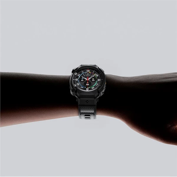 Spigen Rugged Armor Pre kryt s remienkom Galaxy Watch8 Classic (46mm) matne čierny - Puzdra - Obrázok 80520d5fde5343b799ed0c706941bb32