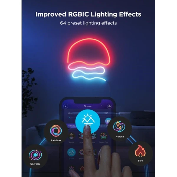 Govee Neon Rope Light 2 Matter ohybný LED pásik RGBIC, 5m - Inteligentné osvetlenie - Obrázok 8068c9064335427082bb085ca3aeaca6
