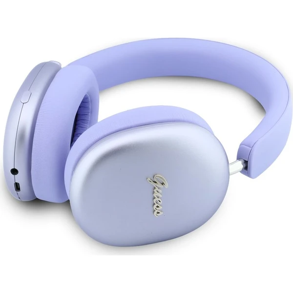 Guess Metallic Script Logo ENC Bezdrôtová Slúchadlá Purple - Slúchadlá - Obrázok 80921a123073410f90a11fac407606e2