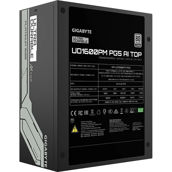 GIGABYTE UD1600PM Platinum - Zdroje - Obrázok 80ZF000N01