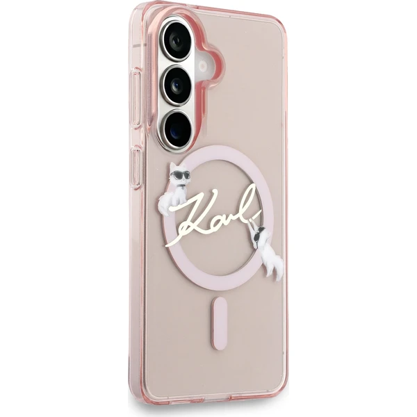 Karl Lagerfeld IML Choupette Karl Script Logo Magnetický kryt Samsung Galaxy S26 ružový - Puzdra - Obrázok 80ef917f3f914809be9bc7d8bb86081a