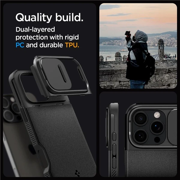 Spigen Optik Armor MagSafe kryt iPhone 16 Pro Max black - Puzdra - Obrázok 811cd32389ce468db02cc62c5f897db8