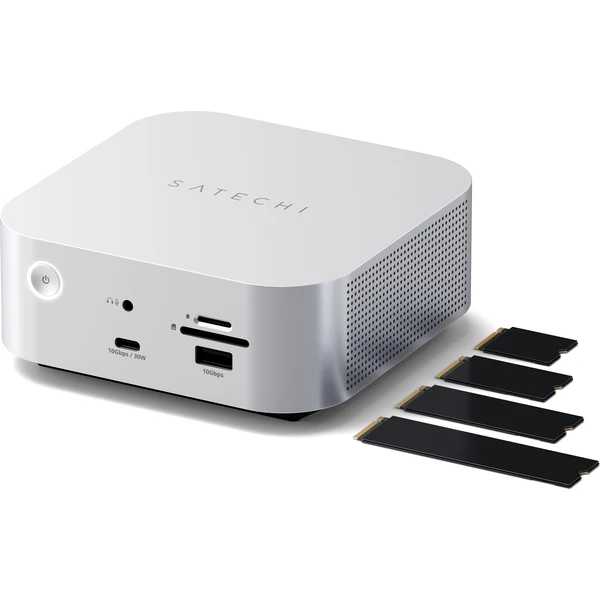 Satechi Thunderbolt 5 CubeDock s SSD Enclosure dokovacia stanica (140W) strieborná - Dokovacie stanice - Obrázok 81214a284b5b4d7eaa20fcfcdc756cea