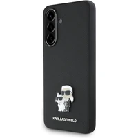 Karl Lagerfeld PU Saffiano Metal Karl and Choupette kryt Samsung Galaxy A36 čierny - Puzdra