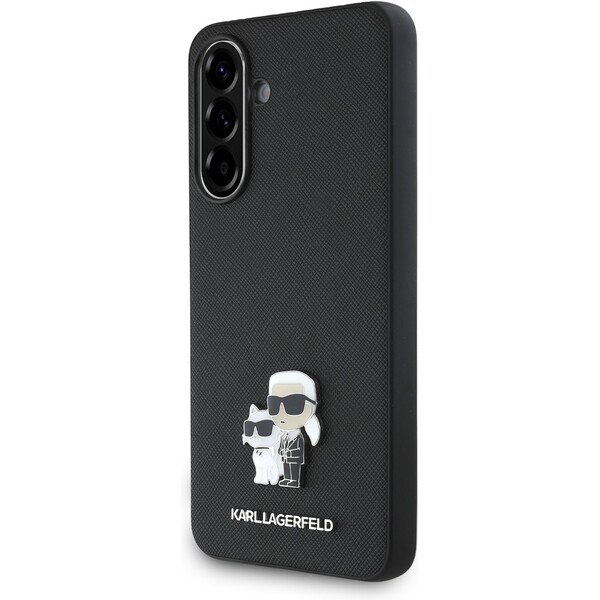 E-shop Karl Lagerfeld PU Saffiano Metal Karl and Choupette kryt Samsung Galaxy A36 čierny