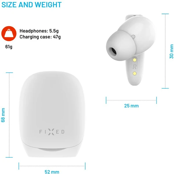 FIXED Game Pods TWS herné slúchadlá (kompatibilné s PS5/PS4/Nintendo Switch 1) biela - Slúchadlá - Obrázok 8147fd62326a4ceca4f13bab846b1c7c
