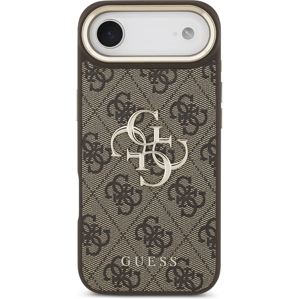 Guess PU Leather 4G Metal Logo Gold Frame kryt iPhone Air hnedý - Puzdra - Obrázok 816db9bb5de34bb58cd7f3a1dcd6d3f4