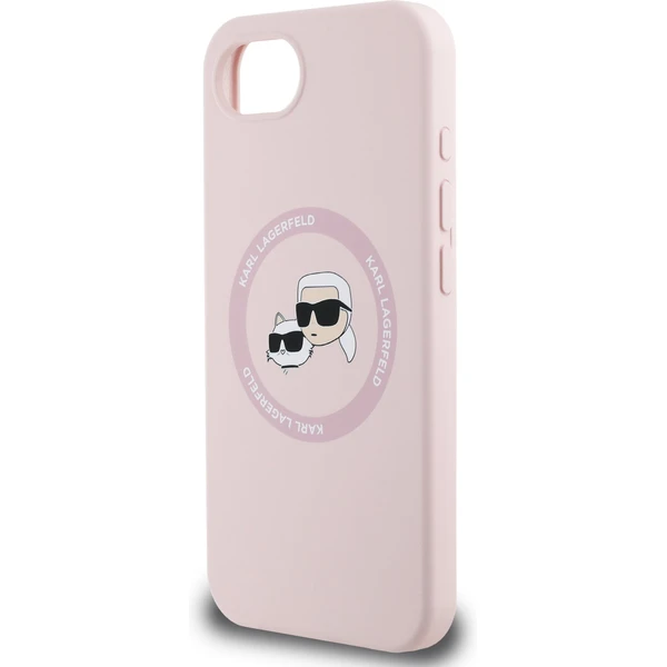 Karl Lagerfeld Liquid Silicone K&CH Heads MagSafe kryt iPhone 17e/16e ružový - Puzdra - Obrázok 8174937367a74b36b3c4797d5bc3eca6