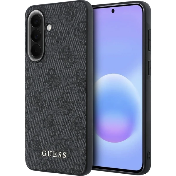 Guess PU 4G Metal Classic Logo kryt Samsung Galaxy A57 sivý - Puzdra - Hlavný obrázok
