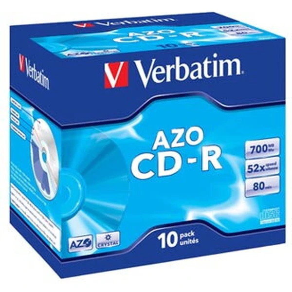 VERBATIM CD-R(10 ks)Jewel/Crystal/DLP/52x/700MB - Optické disky - Hlavný obrázok