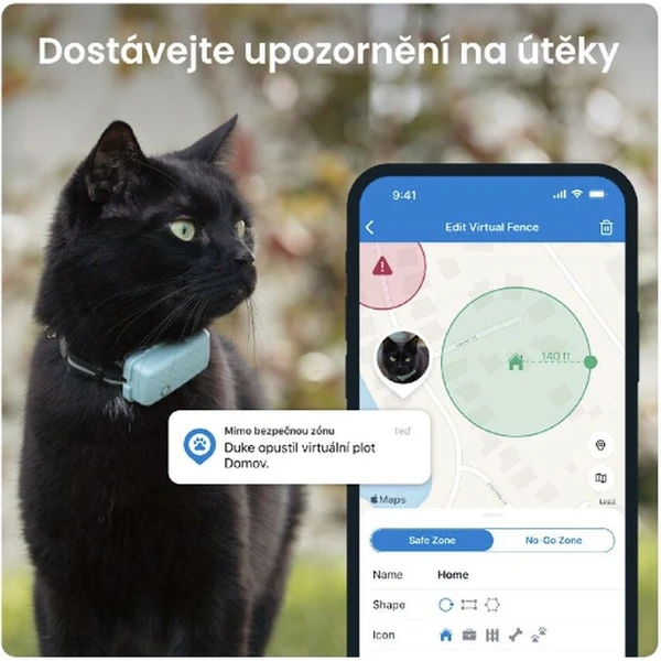 Tractive GPS CAT Mini tracker polohy a aktivity pre mačky mentolový - GPS Moduly - Obrázok 81L5000J01