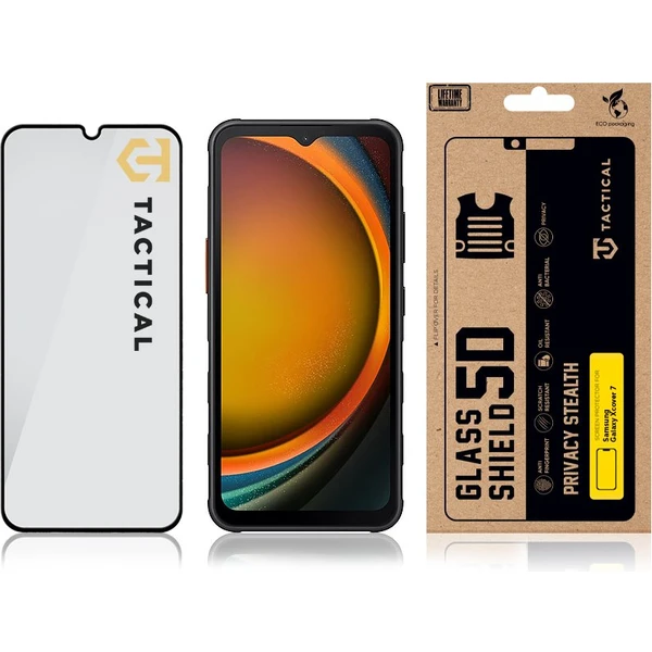 Tactical Glass Shield Privacy Stealth 5D sklo Samsung Galaxy Xcover 7 čierne - Ochranné fólie a sklo - Obrázok 81a99a08a9b4486b8487895bb73e5bda
