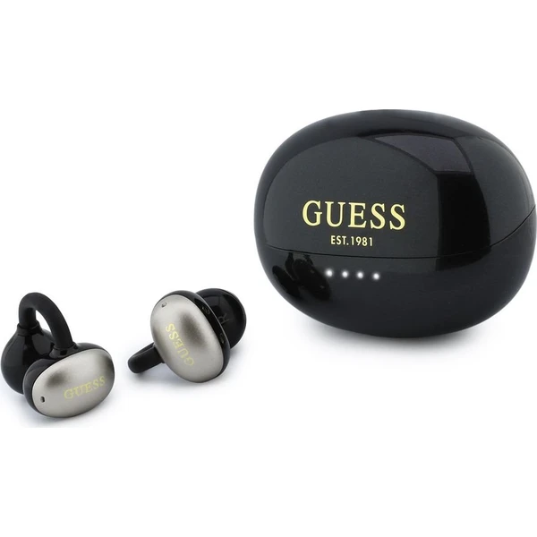 Guess Metallic Finish Classic Logo OWS Bezdrôtové Slúchadlá Black - Slúchadlá - Hlavný obrázok