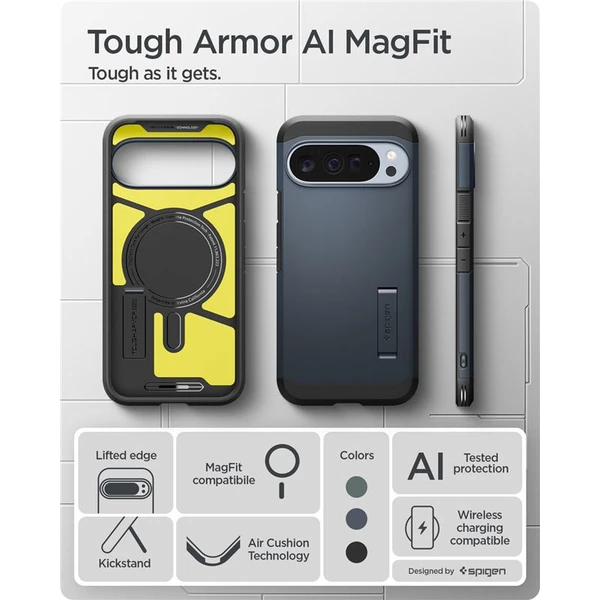 Spigen Tough Armor MagSafe kryt Google Pixel 10 Pro XL sivý - Puzdra - Obrázok 81e59f19098d46c29c490eab11dca15f
