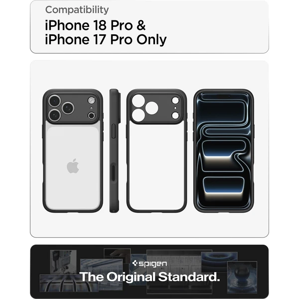Spigen Ultra Hybrid kryt iPhone 18 Pro/17 Pro matte black - Puzdra - Obrázok 81f411e03bfe48dfa53a6c2be886dbcd