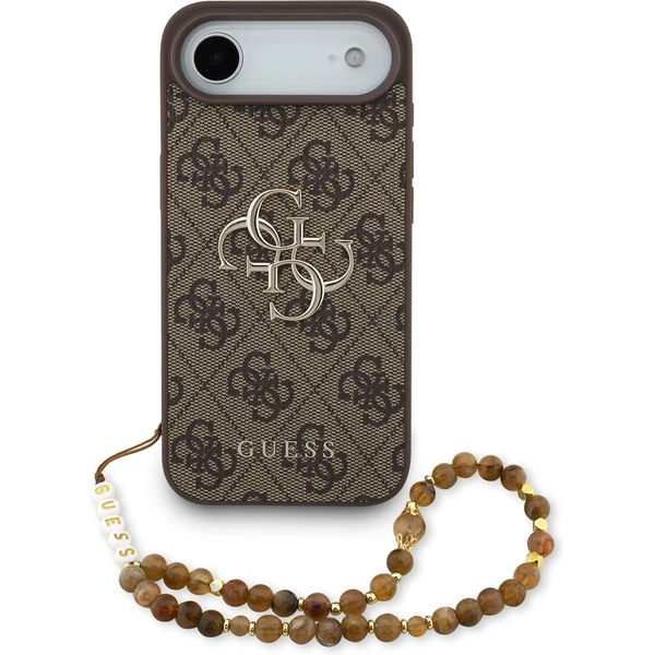 Guess PU 4G Metal Logo Strap kryt iPhone Air hnedý - Puzdra - Hlavný obrázok