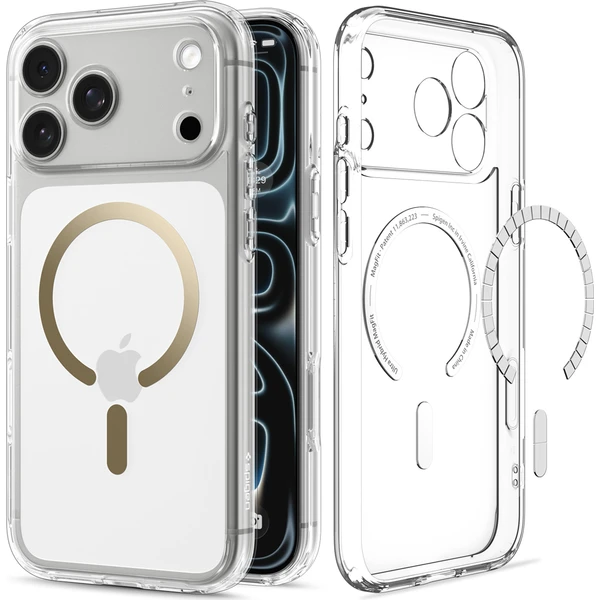 Spigen Ultra Hybrid MagSafe kryt iPhone 18 Pro/17 Pro clear gold - Puzdra - Hlavný obrázok
