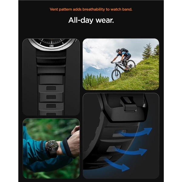 Spigen Silicone Band remienok Samsung Galaxy Watch8/Classic 46mm/44mm/40mm čierny - Remienky - Obrázok 82127d6ec67944118da69a357acd0223