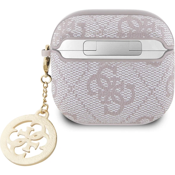 Guess 4G Script PC/PU Charm puzdro AirPods 4 ružové - Puzdra - Obrázok 8218dfb54c4e4660b0d4530207cd5eee