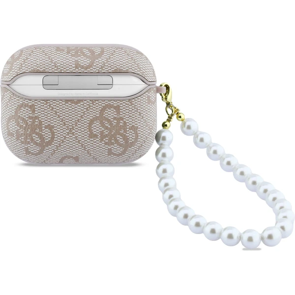 Guess PU 4G Classic Logo Pearl Strap púzdro AirPods Pro 3 ružové - Puzdra - Obrázok 82221a262e174831bb69b4504b9abb3f