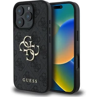 Guess PU 4G Metal Logo kryt pre iPhone 16 Pro Max sivý - Puzdra