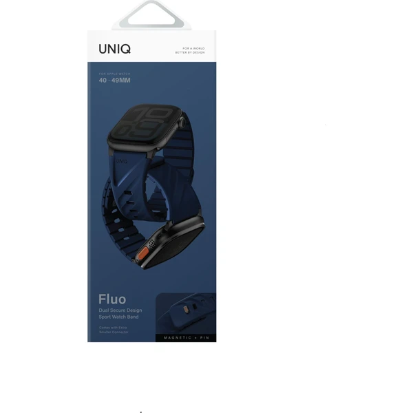 UNIQ Fluo Magnetický remienok pre Apple Watch (49-40mm) Marine Blue - Remienky - Obrázok 824f7451f7134c8888c7111b6d94b69c