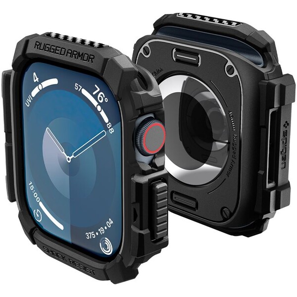 Spigen Rugged Armor kryt pre Apple Watch 10/11 (46mm) čierny