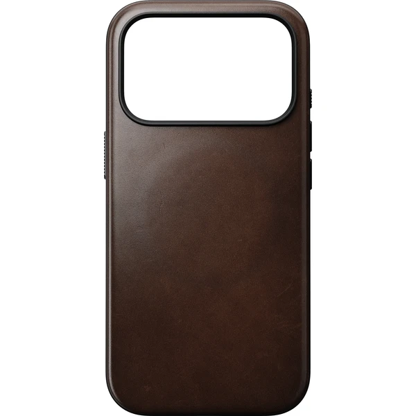 Nomad Modern Leather (Horween) MagSafe kožený kryt iPhone 17 Pro/18 Pro Rustic Brown - Puzdra - Obrázok 82567e6b9ab047f49337f50057bf5aa3