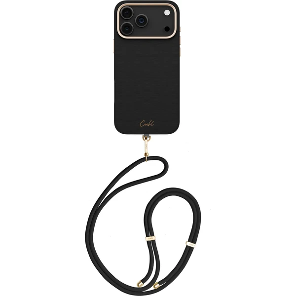 UNIQ Coehl Mirelle MagSafe kryt s pútkom iPhone 17 Pro Max Ebony - Puzdra - Hlavný obrázok