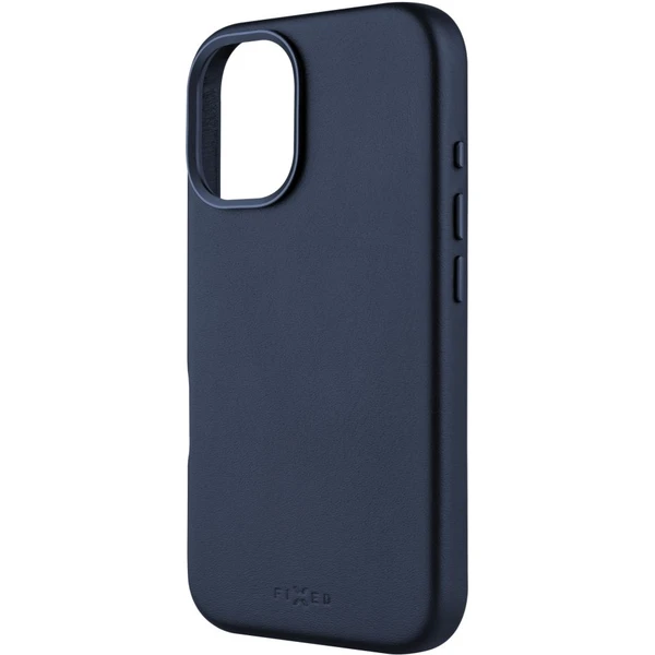 FIXED MagLeather kožený kryt s MagSafe Apple iPhone 16 modrý - Puzdra - Hlavný obrázok