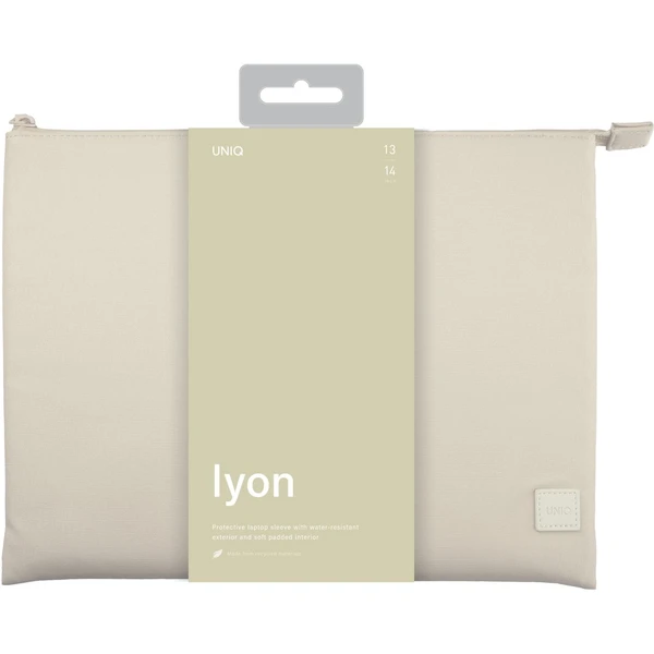 UNIQ LYON Sleeve púzdro pre 14” notebook svetlo béžové - Puzdra - Obrázok 82M6000601
