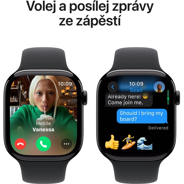 Apple Watch Series 10 42mm Klavírno čierny hliník s čiernym športovým remienkom S/M (Ďalšia) - Inteligentné hodinky - Obrázok 82Q7000K01