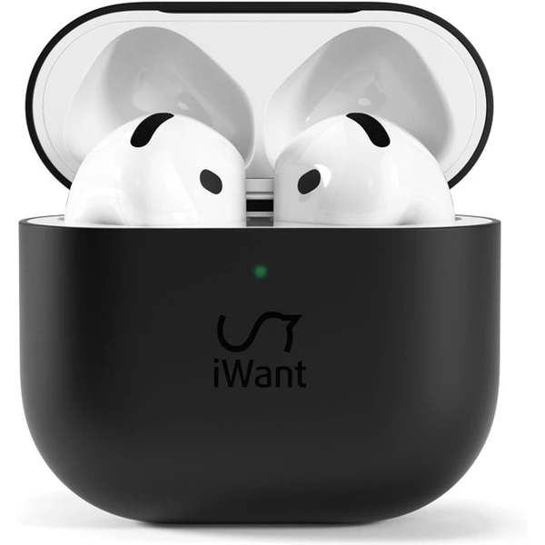iWant silikónové puzdro pre AirPods 4/4 (ANC) čierne - Puzdra - Hlavný obrázok