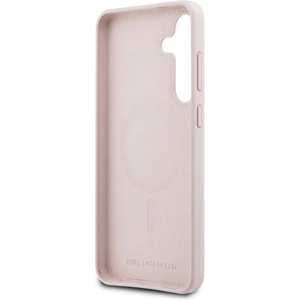 Karl Lagerfeld Liquid Silicone K&CH Heads MagSafe Zadný Kryt pre Samsung Galaxy S25 FE ružový - Puzdra - Obrázok 82a567b0dcf445a48d8693282a7e0548