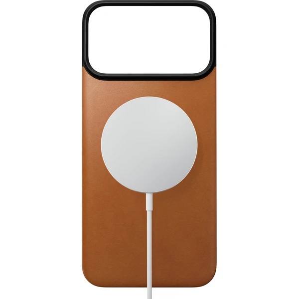 Nomad Magnetic Leather Back (Horween) MagSafe kožený kryt iPhone 18 Pro Max Saddle - Puzdra - Obrázok 82baf64640094ef4927ab812bb580104