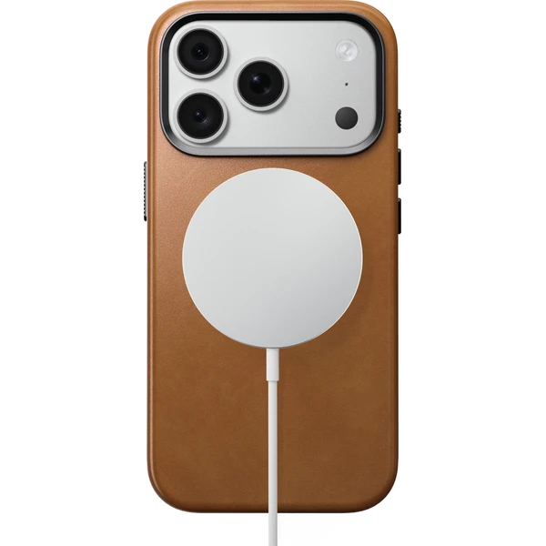Nomad Traditional Leather MagSafe kožený kryt iPhone 17 Pro/18 Pro English Tan - Puzdra - Obrázok 82c6fbac14f24ab4a1a110acf1966ab9