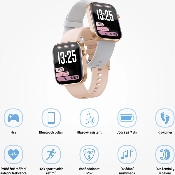 LAMAX BCool 2 Plus Rose Gold - Inteligentné hodinky - Obrázok 82d24c4e20bf4dc99b59c1bf203d5d69
