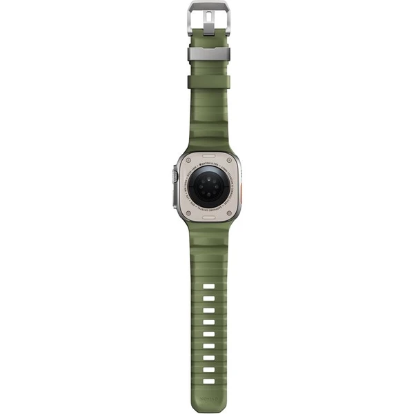 Nomad Rocky Point Band remienok Apple Watch 49/45/44/42mm strieborný/tmavo zelený - Remienky - Obrázok 82efaf8f43664591a05b13f4a5e54544