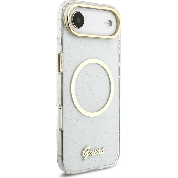 Guess IML Glitter Script Strap MagSafe kryt iPhone Air priehľadný - Puzdra - Obrázok 82f9386726d14be89d6060f754f7b29d