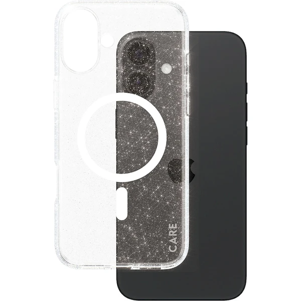 PanzerGlass® CARE kryt Apple iPhone 16 Plus MagSafe Star Lit trblietavý/biely - Puzdra - Obrázok 8308000P01