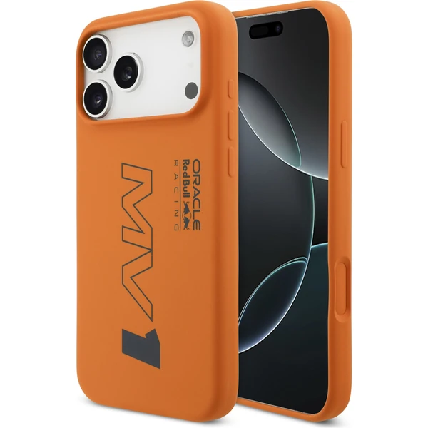 Oracle Red Bull Racing Silicone MV1 MagSafe kryt iPhone 17 Pro Max oranžový - Puzdra - Hlavný obrázok