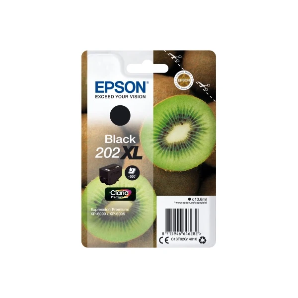 Epson 202XL Kiwi Claria Premium čierny - Tonery - Hlavný obrázok