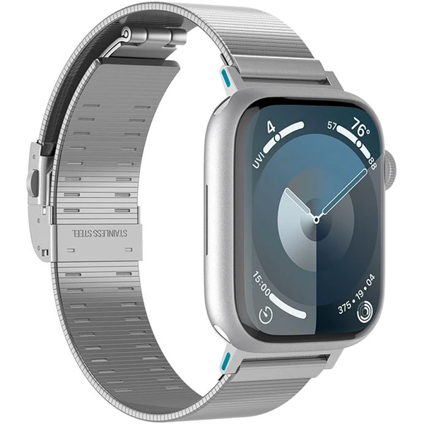 Spigen Sleek Link remienok Apple Watch 49/46/45/44/42mm strieborný - Remienky - Obrázok 83608617a7144601936e0ad1b473022f
