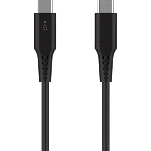 FIXED Liquid silicone USB-C/USB-C napájací kábel 60W 0,3m čierny - Káble a redukcie - Hlavný obrázok