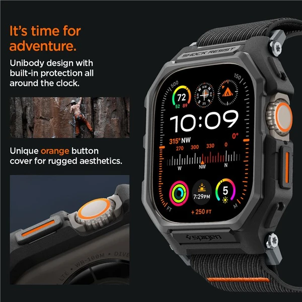 Spigen Lite Fit Pro remienok Apple Watch Ultra 3/2/1 (49mm) matne čierny - Remienky - Obrázok 83acf8ba44d84e619f05f22f818f44e3