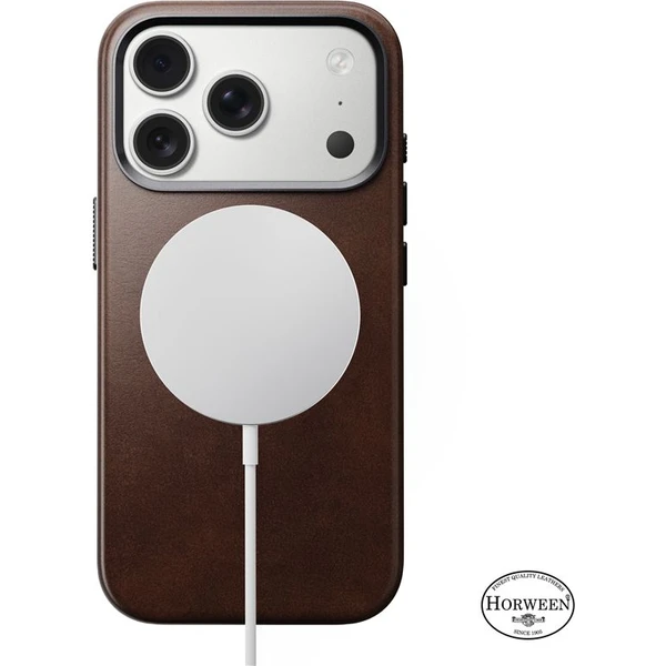Nomad Traditional Leather Case (Horween) MagSafe kožený kryt iPhone 17 Pro Rustic Brown - Puzdra - Obrázok 83da36afdc6e43ff94bb06667e1bbf37