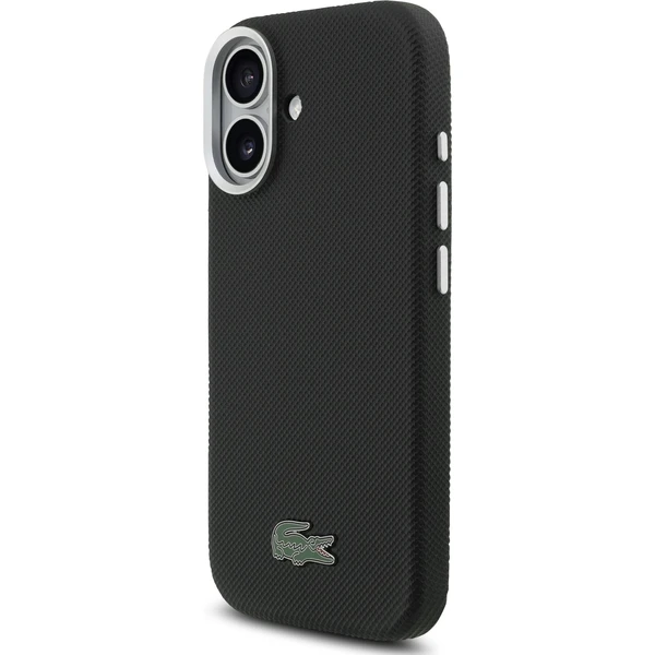 Lacoste PVC Iconic Petit Pique Metal Logo MagSafe kryt iPhone 17 čierny - Puzdra - Obrázok 83ecc5beb3444b69940d8abea3edd380