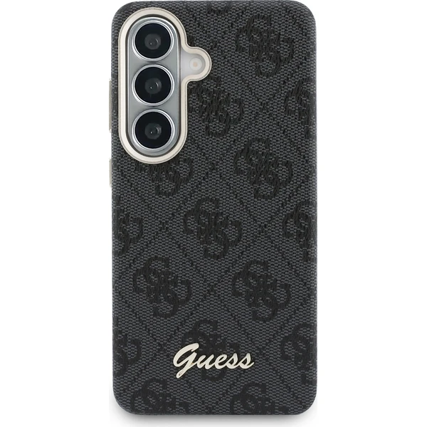 Puzdro Guess PU 4G Script Metal Logo Magnetic pre Samsung Galaxy S26 čierne - Puzdra - Obrázok 840025edaf754653acbf3de6407a4fa5