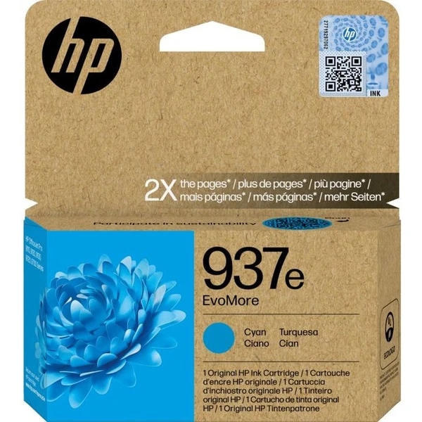 HP 4S6W6NE č. 937e Tyrkysová originálna - Cartridge - Hlavný obrázok